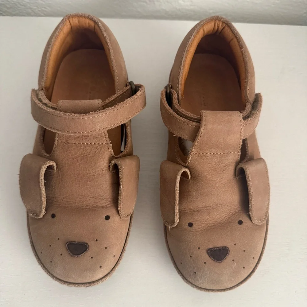 Donsje Amsterdam Dog Shoes Girls Size 1 Brown Hazelnut Leather Maryjane